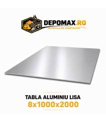 Tabla aluminiu lisa 8mm, 1000x2000mm (1050A)